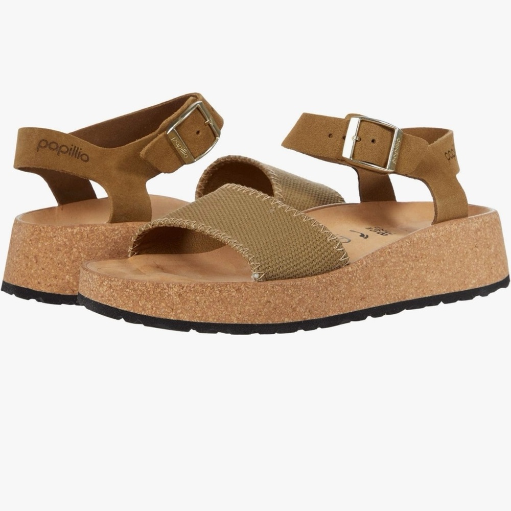 Papillio Women's Brown Sandals with Buckle
